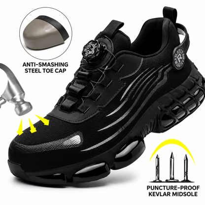 Men’s Work Safety Shoes Breathable Steel Toe Sneakers Anti-Smash Casual Safety Boots