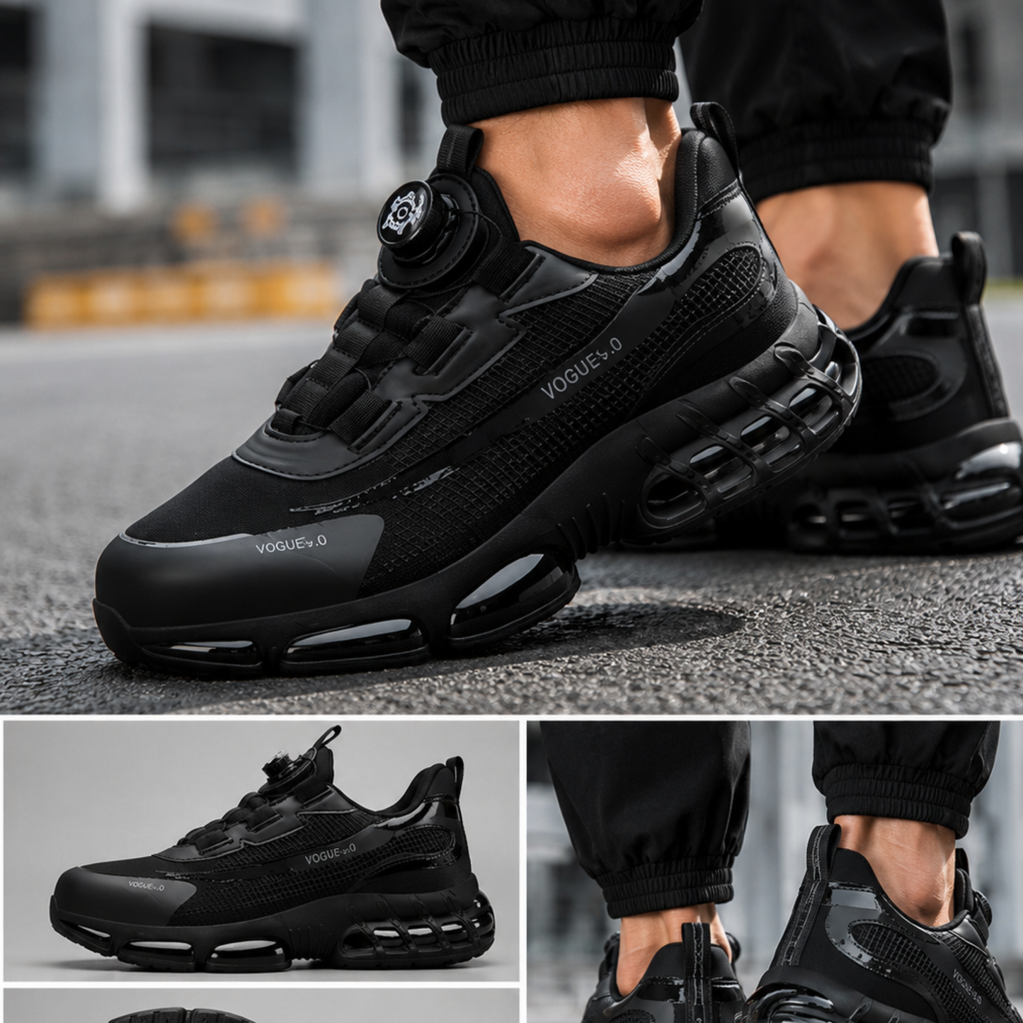 Men’s Work Safety Shoes Breathable Steel Toe Sneakers Anti-Smash Casual Safety Boots