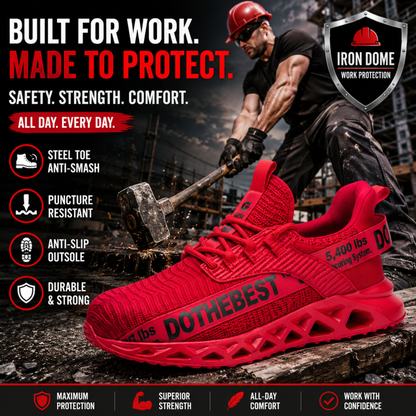 IronDome Work Shoes – Professional Steel Toe Safety Sneakers with Maximum Protection & All-Day Comfort