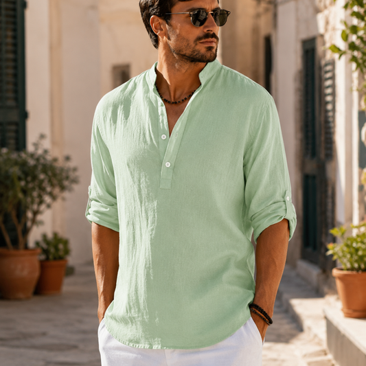 Men’s Premium Linen Shirt – Lightweight Casual Luxury Beachwear