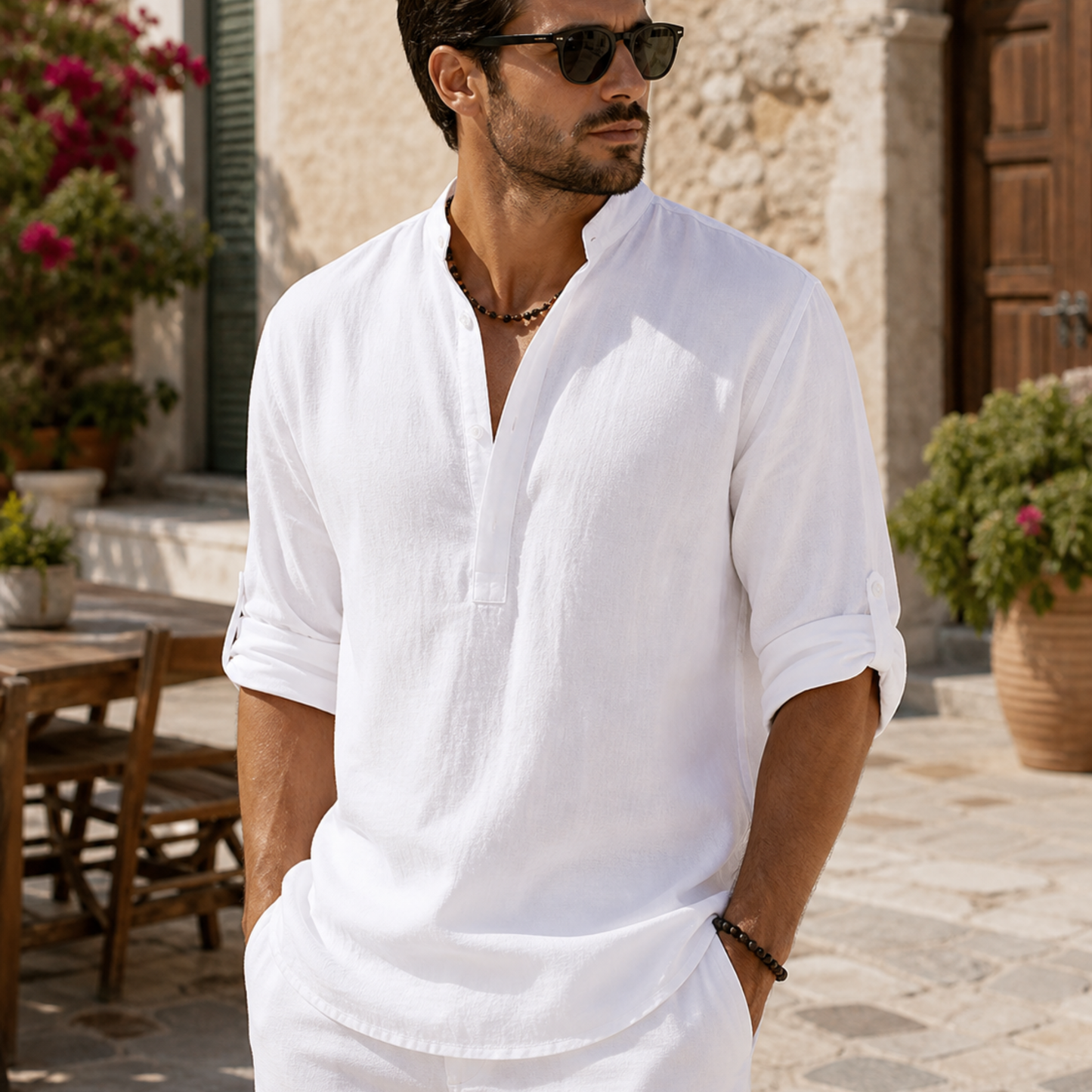 Men’s Premium Linen Shirt – Lightweight Casual Luxury Beachwear